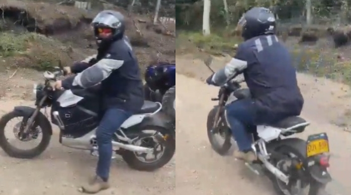 Iván Duque en moto Iván Duque en moto
