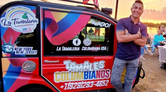 Alejandro Martín, colombiano que vende tamales en Estados Unidos