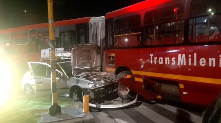 Accidente en transmilenio Accidente en transmilenio