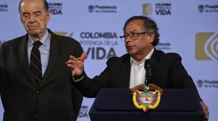 Gustavo Petro, Presidente de la República, Alvaro Leyva, excanciller