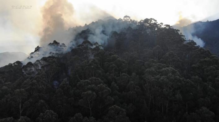 Incendio cerros orientales Bogotá