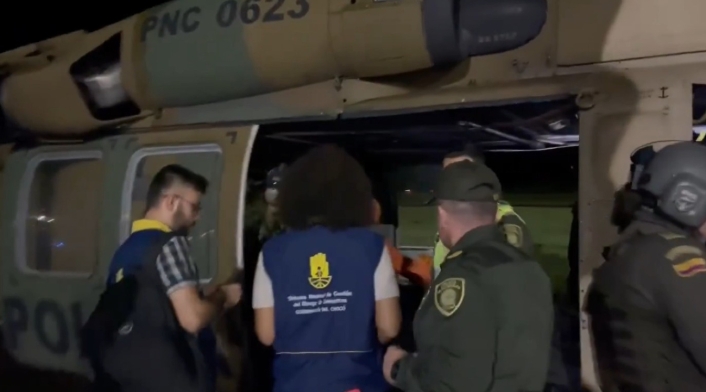 Gobernadora del Chocó llega a la zona de emergencia.