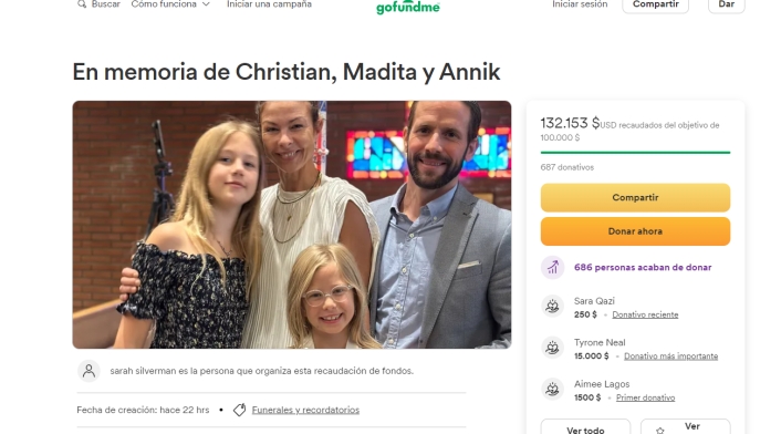 GoFundMe para Christian Oliver y sus hijas Familia de Christian Oliver creó GoFundMe