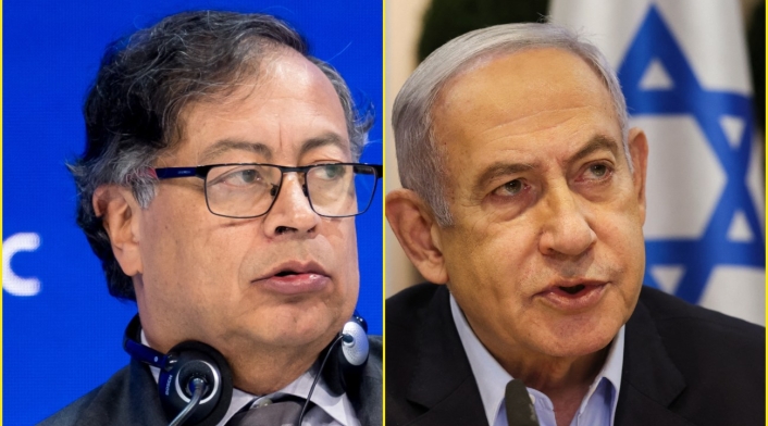 Gustavo Petro y Benjamin Netanyahu Gustavo Petro y Benjamin Netanyahu