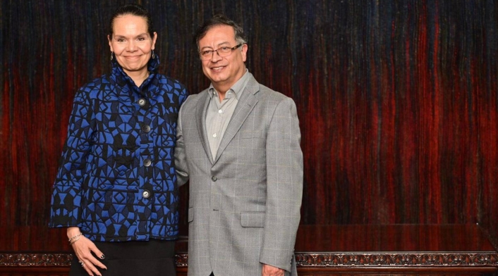 Astrid Rodríguez y Gustavo Petro