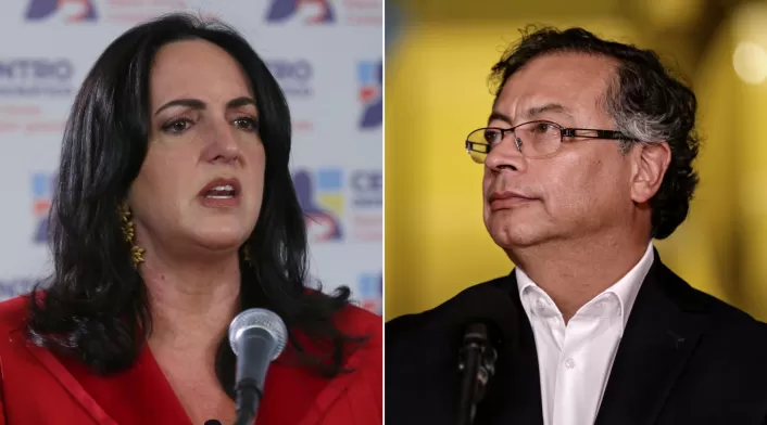 Gustavo Petro y María Fernanda Cabal