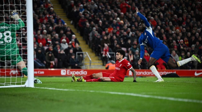 Luis Díaz del Liverpool ante Chelsea Luis Díaz del Liverpool ante Chelsea