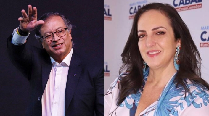 Gustavo Petro y María Fernanda Cabal Gustavo Petro y María Fernanda Cabal