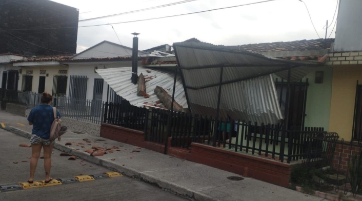 Daños en La Virginia (Risaralda) por el temblor.