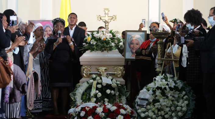 Vicepresidenta Francia Márquez en las honras funebres a la Senadora Piedad Cordoba Ruiz en el Salón de la constitución del Congreso de la República