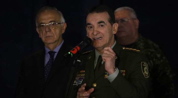 Declaraciones del Consejo Gremial Nacional junto al Ministro de Defensa, Iván Velásquez, y la Cúpula Militar y de Policía.