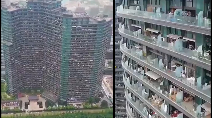 Increíble edificio en el que viven 20.000 personas en China Increíble edificio en el que viven 20.000 personas en China