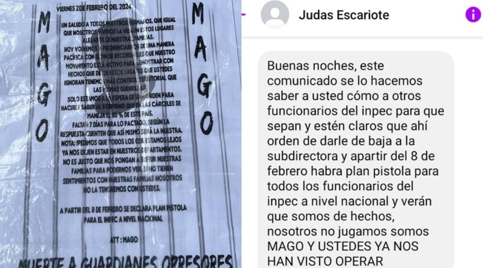 Mediante panfletos declaran ‘plan pistola’ contra guardianes del Inpec y directivos carcelarios a nivel Nacional