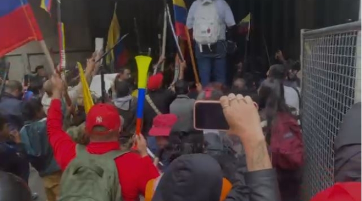 Protestas en el Palacio de Justicia