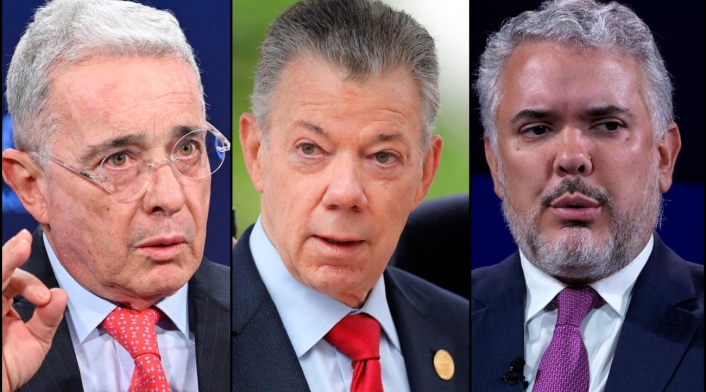 Álvaro Uribe, Juan Manuel Santos e Iván Duque Álvaro Uribe, Juan Manuel Santos e Iván Duque