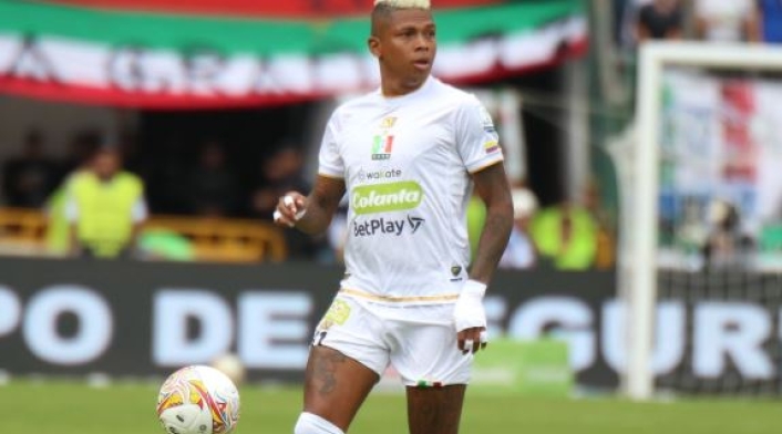 Billi Arce, jugador de Once Caldas en duelo de la fecha 13 de la liga