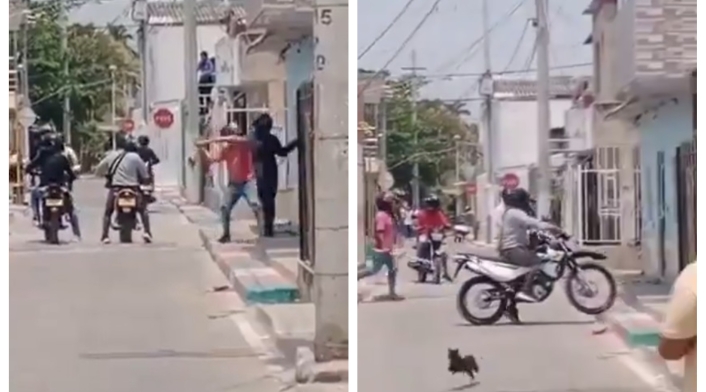 Agresión en el barrio La Pradera.