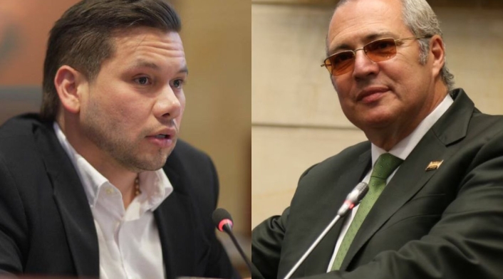 Iván Name y Andrés Calle, presidentes del Senado y la Cámara de Representantes.