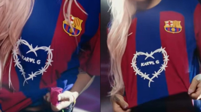 Camiseta del Barcelona con Karol G Camiseta del Barcelona con Karol G