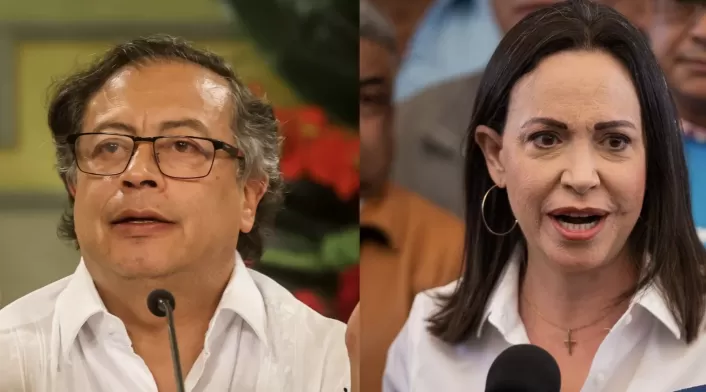 Gustavo Petro y Maria Corina Machado Gustavo Petro y Maria Corina Machado