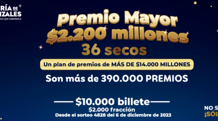 Lotería de Manizales, 17 de abril de 2024 Lotería de Manizales, 17 de abril de 2024