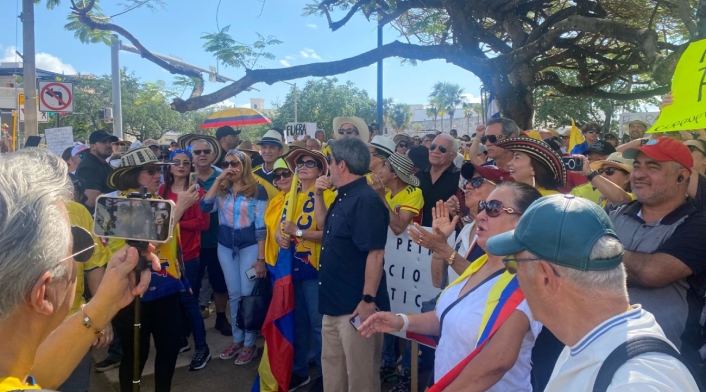 Marchas contra el Gobierno Petro en Miami Marchas contra el Gobierno Petro en Miami
