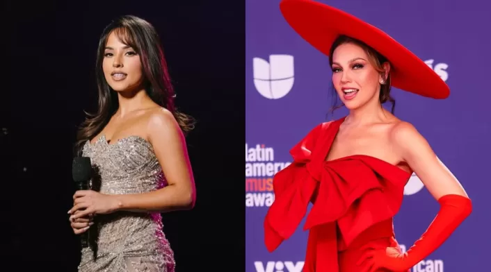 Thalía y Becky G generan dudas tras un incidente en la premiación Becky G y Thalía
