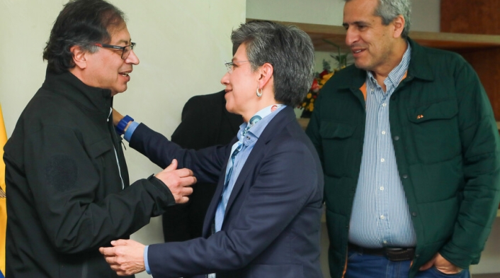 Claudia López y Gustavo Petro