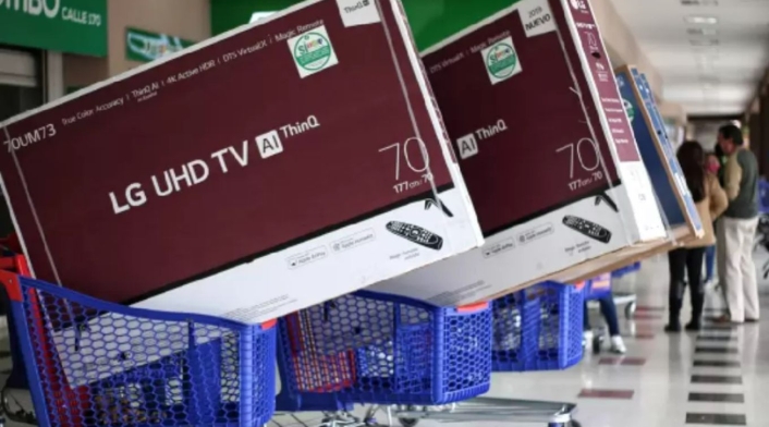 Día sin IVA en Colombia 2024: productos en oferta Televisores en carros de mercado