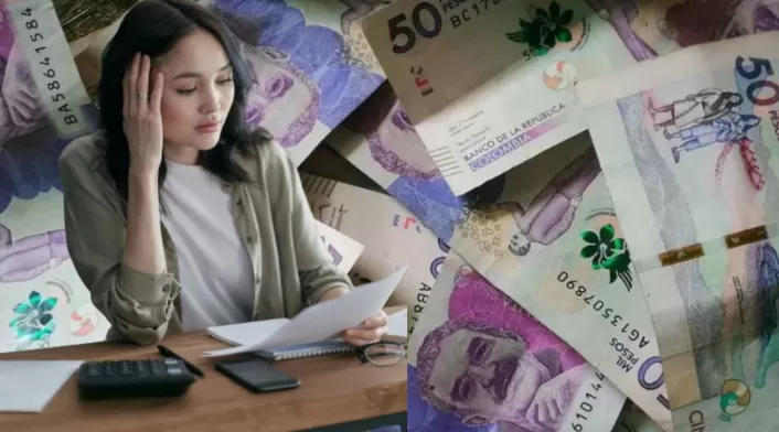 Ley borrón y cuenta nueva 2.0: beneficios Billetes y mujer preocupada