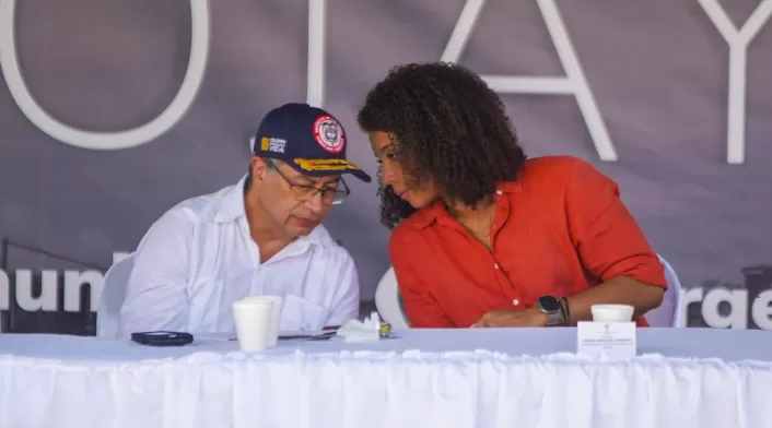 Presidente Gustavo Petro y gobernadora del Chocó, Nubia Carolina Córdoba.