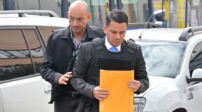 Sneyder Pinilla llegando a la Corte Suprema