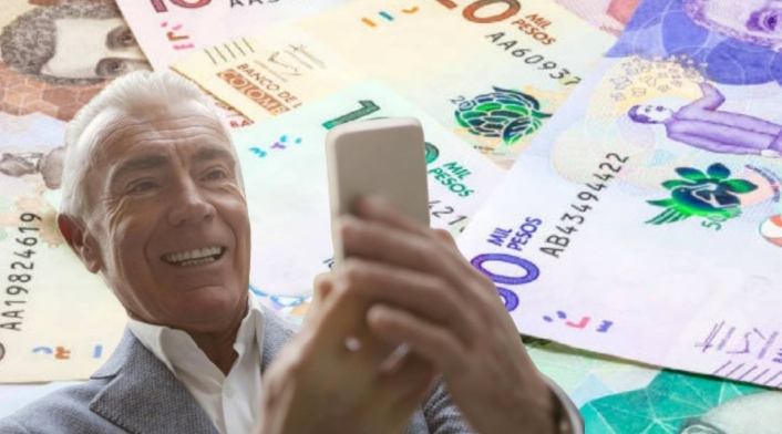 Bono Pensional en Colombia: beneficiados Billetes y señor de la tercera edad con celular