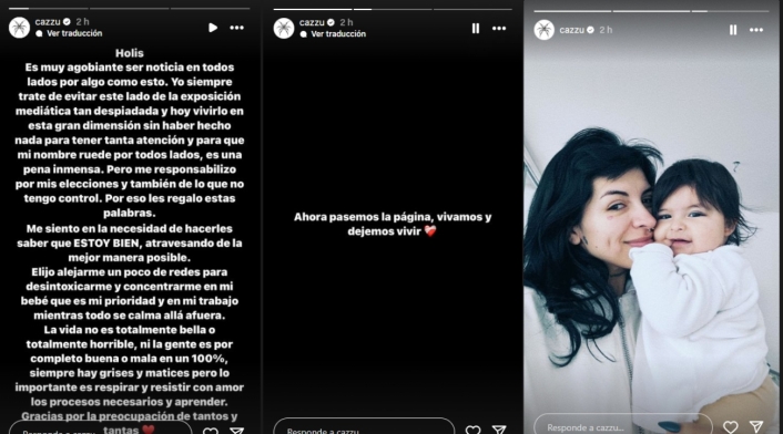 Historia de Instagram de Cazzu Historia de Instagram de Cazzu