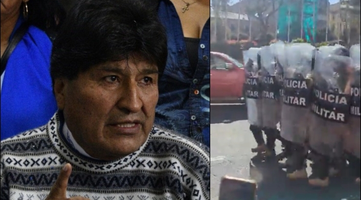Evo Morales denuncia golpe de Estado Evo Morales denuncia golpe de Estado