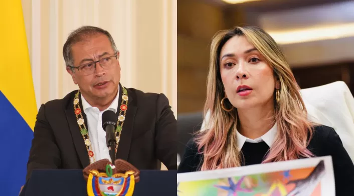 Presidente Gustavo Petro y Katherine Miranda