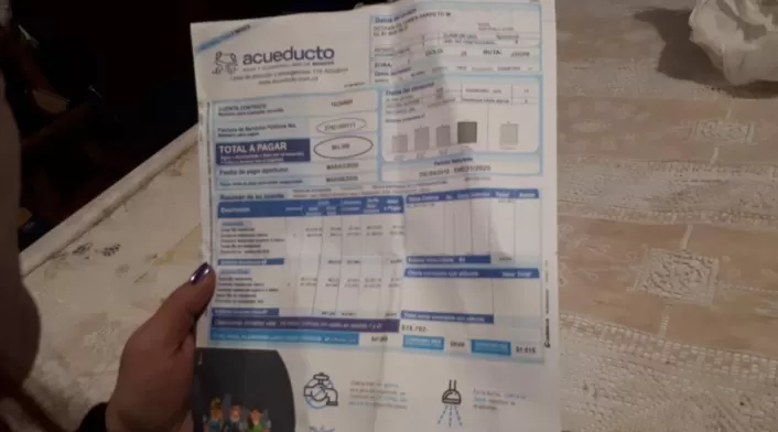 Recibo del agua en Bogotá Recibo del agua en Bogotá