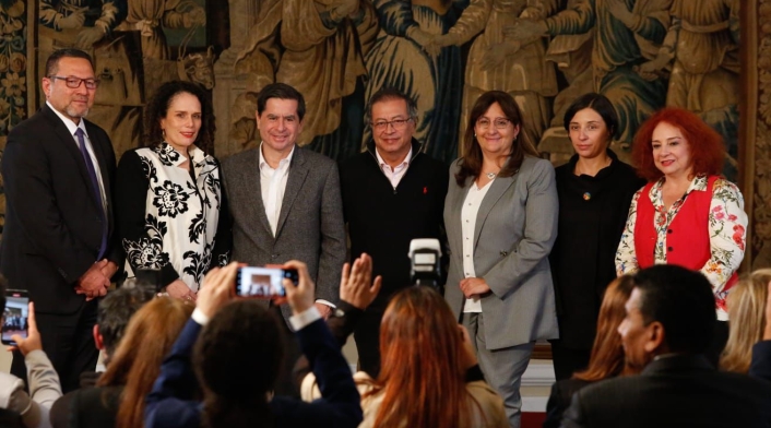 Presidente Gustavo Petro con nuevos ministros