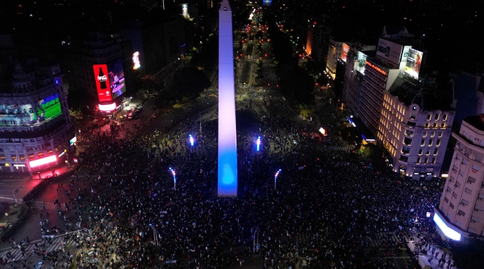 Festejo en Buenos Aires Copa América 2024