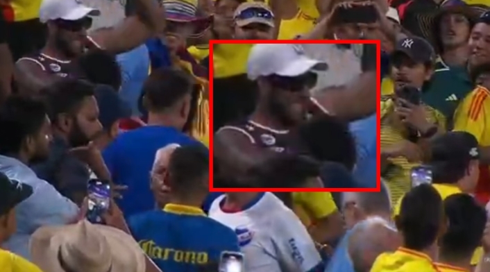 El agresor del hincha colombiano El agresor del hincha colombiano