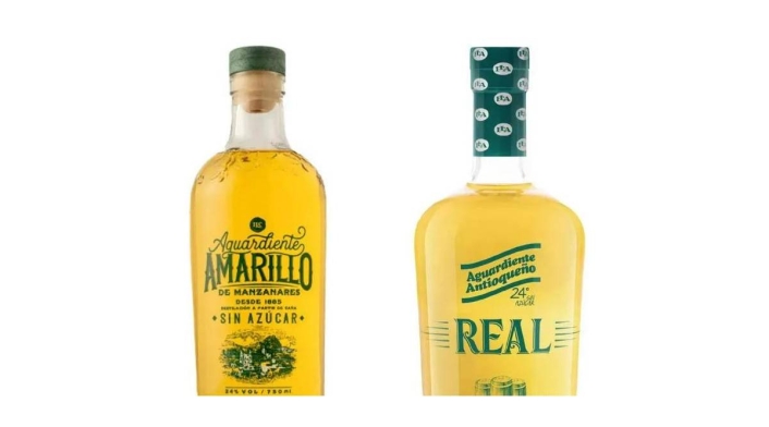 Aguardiente Amarillo/ Licorera de Caldas. Aguardiente Amarillo/ Licorera de Caldas.