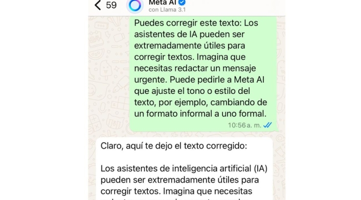 Corrección de textos con Meta AI Corrección de textos con Meta AI