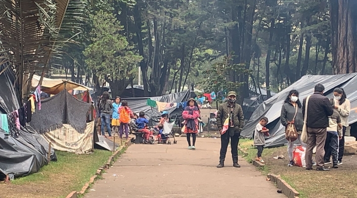 Comunidad emberá en el Parque Nacional de Bogotá
