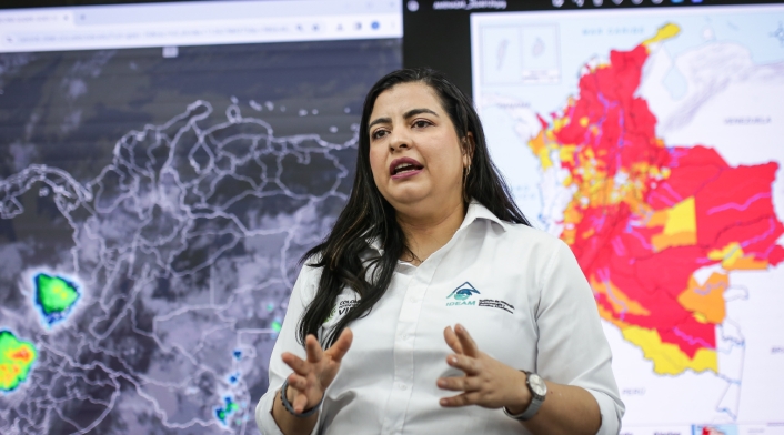 La directora del Ideam, Ghisliane Echeverry Prieto, informa sobre el huracán Beryl La directora del Ideam, Ghisliane Echeverry Prieto, informa sobre el huracán Beryl