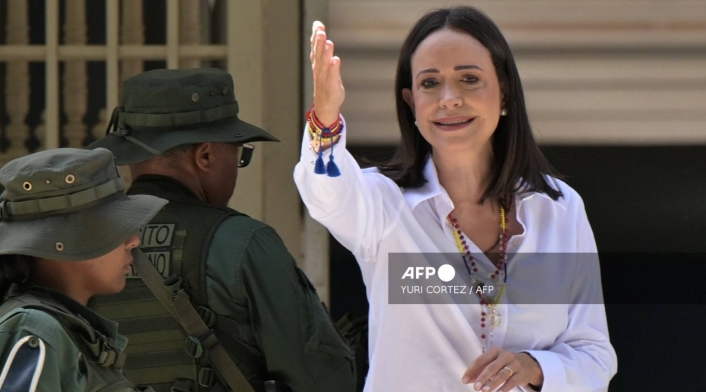 María Corina Machado, líder de la oposición en Venezuela, votando en Caracas María Corina Machado, líder de la oposición en Venezuela, votando en Caracas