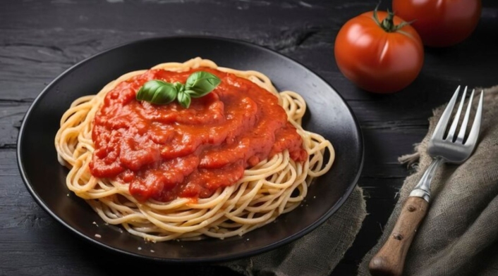 Pasta con salsa de tomate Pasta con salsa de tomate