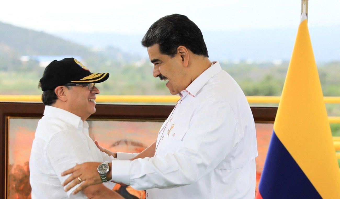 Gustavo Petro y Nicolás Maduro Gustavo Petro y Nicolás Maduro