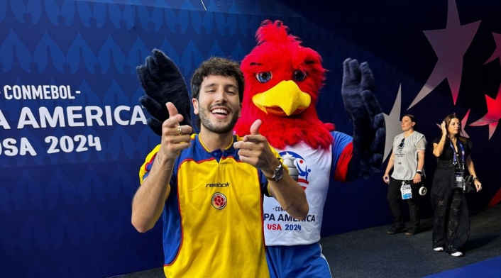 Sebastián Yatra en la final de la Copa América Sebastián Yatra en la final de la Copa América