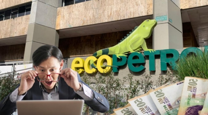 Ofertas de empleo en Ecopetrol para julio Ecopetrol y una persona con un computador sorprendida