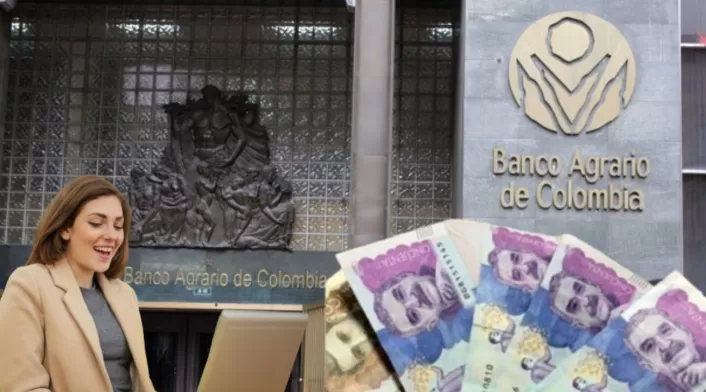 Empleo Banco Agrario Banco Agrario, billetes y una persona con un computador